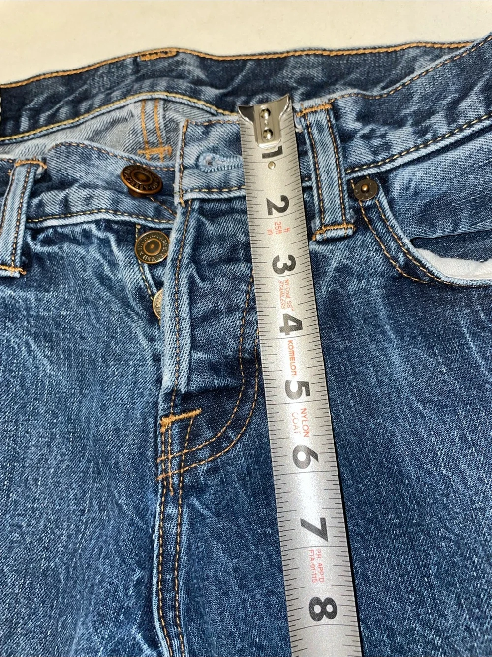 Men’s ABERCROMBIE & FITCH Straight Indigo Blue Denim Jeans Sz 29/30 Patch